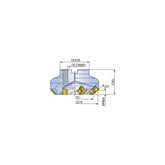 TFM45AN-R-16 45° Face mills with 4 positive helical cutting edges of double-sided inserts AN 16 - Big-tools Industrial Supply Tools for Metal Cutting